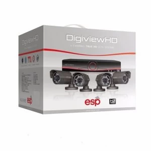 Image of ESP 4 Channel Digiview AHD CCTV 4 Bullet Camera Kit 2TB