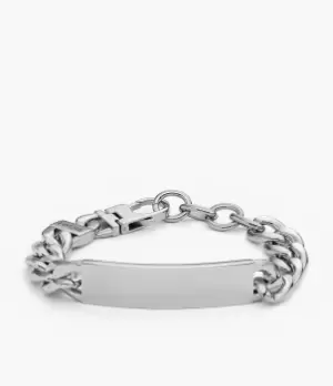 Image of Fossil Men Drew Stainless Steel ID Bracelet