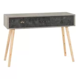 Image of Seconique Nordic 3 Drawer Occasional Table - Grey/Charcoal Concrete Effect