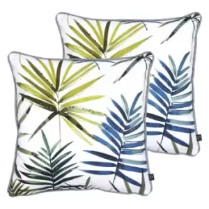 Image of Prestigious Textiles Topanga Twin Pack Polyester Filled Cushions Oasis