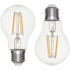 Image of Litecraft - Light Bulb E27 Edison Screw 6W LED gls Warm White Fitting - 2 Pack