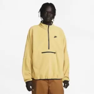 Image of Nike Club Fleece+ Mens 1/2-Zip Polar Fleece Top - Yellow