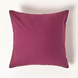 Image of Plum Continental Egyptian Cotton Pillowcase 200 Thread Count, 40 x 40cm - Plum - Plum - Homescapes