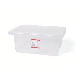 Image of 5 Star Office Storage Box Plastic with Lid Stackable 16 Litre Clear