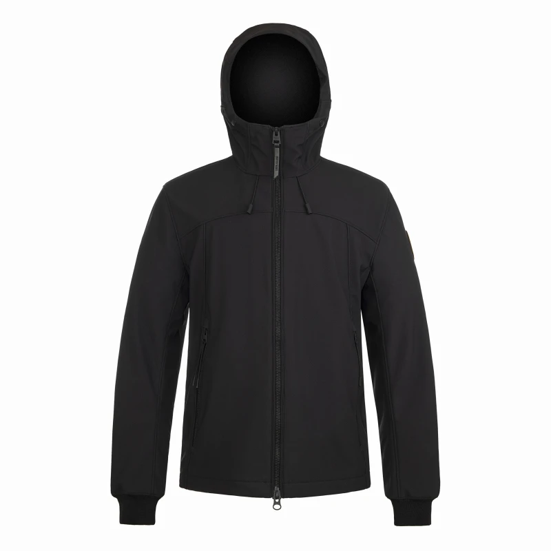 Image of Arctic Army Mens Bathurst Hooded Long Sleeve Softshell Jacket Black male Small
