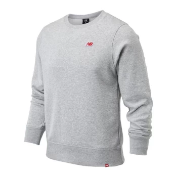 Image of New Balance New Balance Long Sleeve Patch Crew Neck Mens - Grey