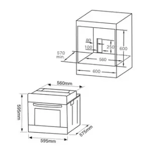 Image of Montpellier SFO74B Built In Electric Single Oven in Black 70L A Rated