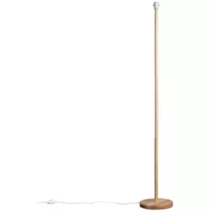 Image of Wooden Tall Stem Floor Lamp Base - Light Wood