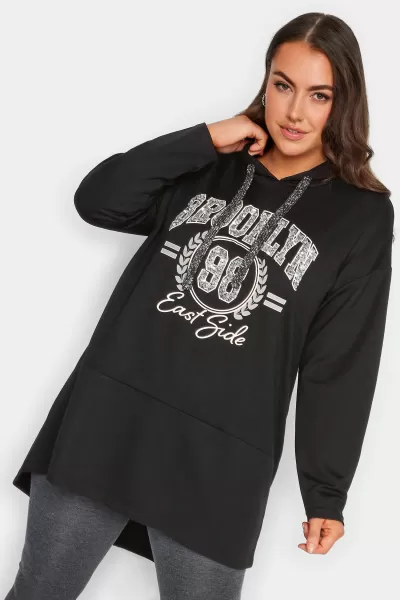 Image of Slogan Longline Hoodie