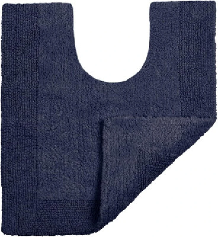 Image of Allure Bath Fashions Elegance Reversible Heavyweight Pedestal Mat - Navy
