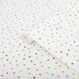 Image of Joules Multicolour Spot Smooth Wallpaper