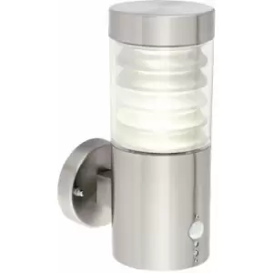 Image of Loops - IP44 Outdoor LED Light Brushed Steel Spiraled pir Wall Lamp Porch Outdoor Shade