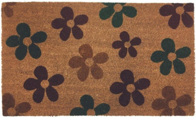 Image of The Rugs Coir Doormat Gainsborough Flowers 45X75 Cm
