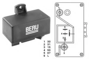 Image of Beru GR065 / 0201010065 Glow Plug Control Unit Replaces 91 51 58 69