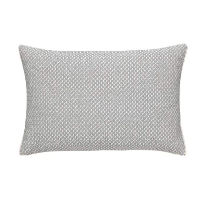 Image of Bedeck of Belfast Silver Cotton Sateen Fine Linens 'Tahra' Cushion - Cushion
