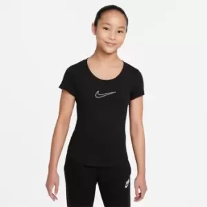Image of Nike Scoop T Shirt Junior Girls - Black