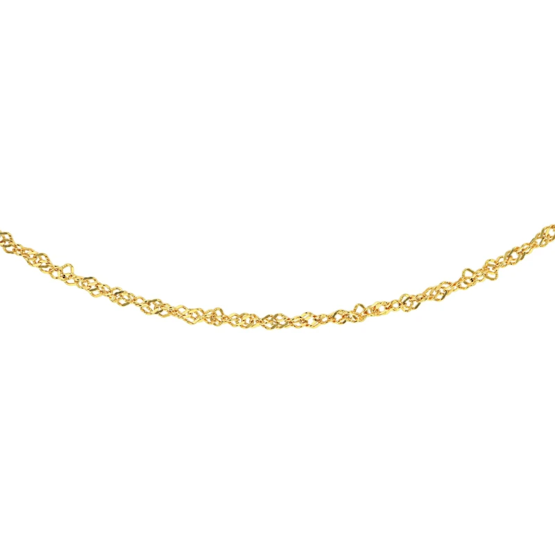 Image of Be You 9ct Gold Twist Curb Chain Gold female 24inch