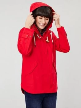 Image of Joules Coast Waterproof Jacket - Red, Size 12, Women