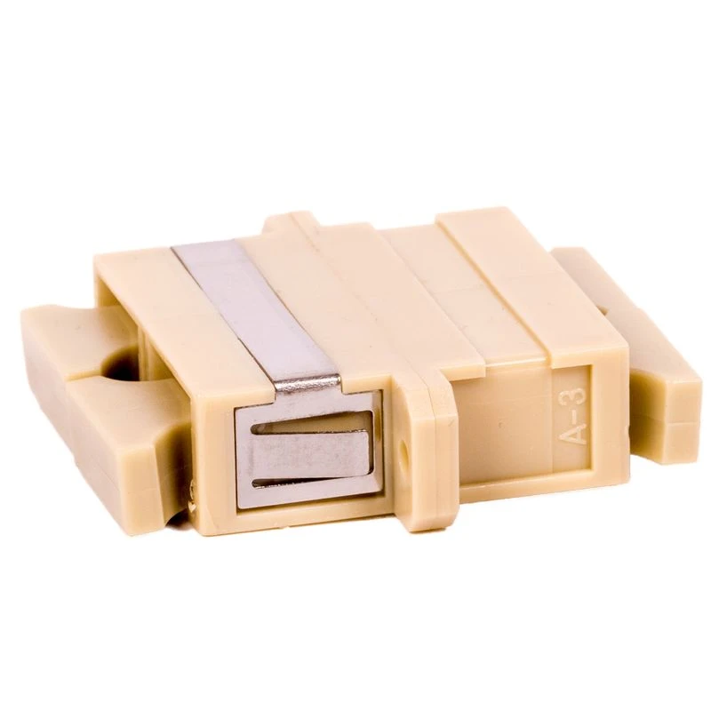 Image of FDL SC DUPLEX MULTIMODE FIBRE OPTIC ADAPTER - BEIGE