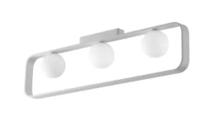Image of Roxy Globe Bar Semi Flush Light, White, G9