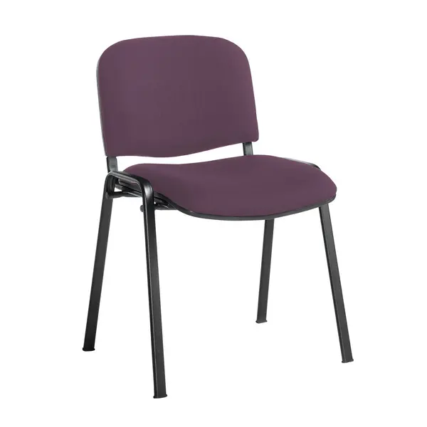 Image of Taurus Stackable Waiting Room Chair with No Arms - Black Frame - Bridgetown Purple