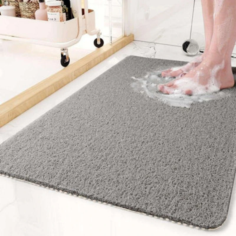 Image of Nicoman Anti Slip Pvc Loofah Shower Mat Anti Mould Washable Bath Mat - Rectangular 100X40 Cm