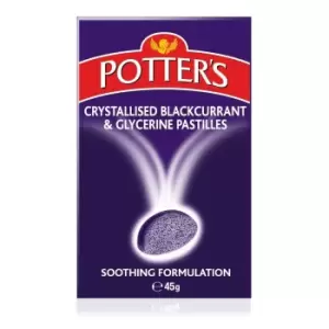 Image of Potters Crystallised Blackcurrant & Glycerine Pastilles