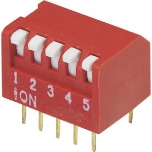 Image of DIP switch Number of pins 5 Piano type TRU COMPONENTS DRP 05
