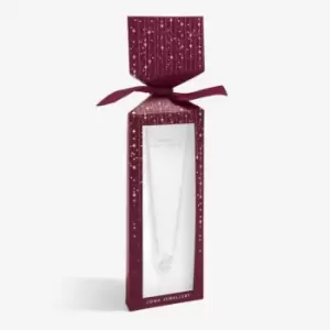 Image of Christmas Cracker Merry Christmas Silver 46cm + 5cm Necklace 6283