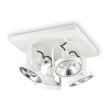 Image of Ideal Lux GLIM - Indoor 4 Lights Ceiling Spotlight Lamp White, GU10