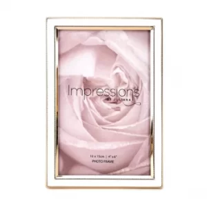 Image of Impressions Gold & White Epoxy Photo Frame 4" x 6"
