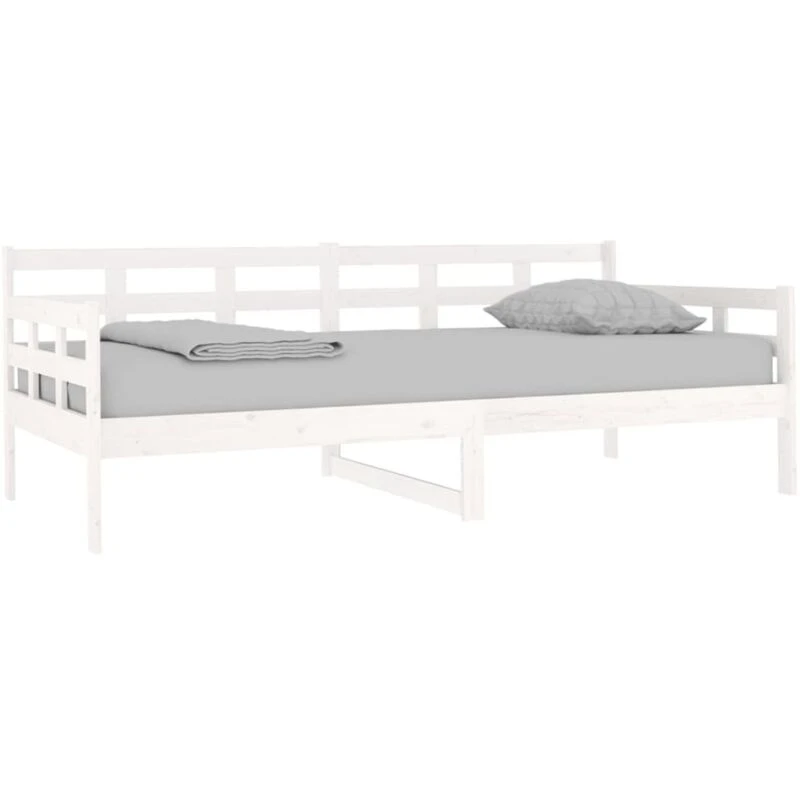 Image of VIDAXL Day Bed without Mattress White Solid Wood Pine 90x190cm Single Vidaxl 8720287073468