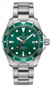 Image of Certina Ds Action Powermatic Green Dial/bezel Stainless Watch