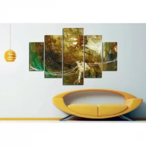 Image of ST042 Multicolor Decorative MDF Painting (5 Pieces)