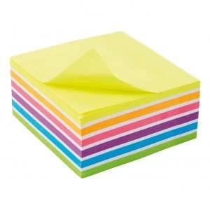 Image of Office 76x127mm Re move Sticky Notes 6 NeonPastel Colours 940554