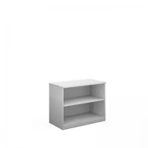 Image of Deluxe bookcase 800mm high with 1 shelf - white