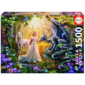 Image of Dragon, Princess & Unicorn Jigsaw Puzzle (1500 Pieces)