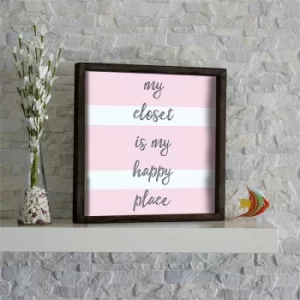 Image of KZM614 Brown White Pink Black Decorative Framed MDF Painting