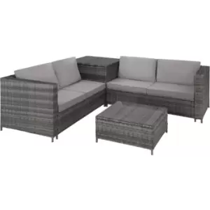 Image of Tectake - Rattan garden furniture lounge Siena - garden sofa, garden corner sofa, rattan sofa