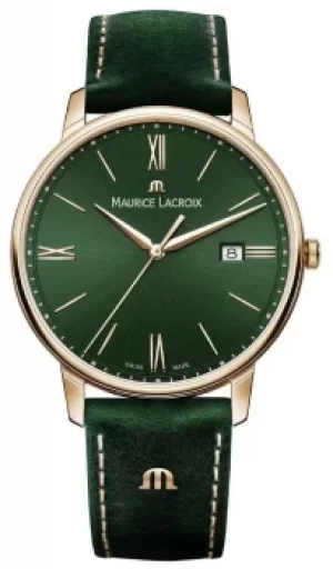 Image of Maurice Lacroix Elrios Smoked Green Leather Strap Gold Watch