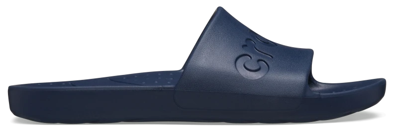 Image of Debenhams Debenhams Men Crocs Logo Slide Navy Size: 11 navy 11 Male 196265724260