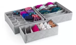 Image of 3 Pack Storage Drawer Organizer