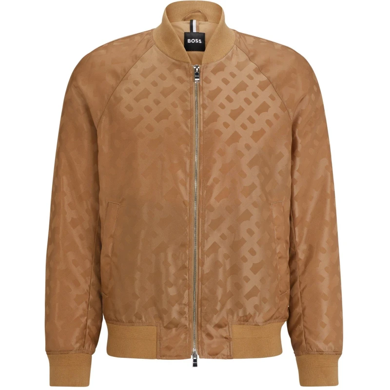 Image of Boss Mens Corondo Bomber Jacket Medium Beige male Small
