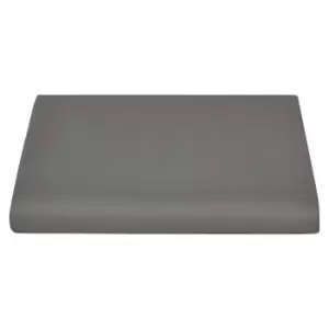 Image of Belledorm Sateen Flat Sheet (King) (Platinum Grey)