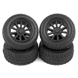 Image of Associated Sc28 Wheels & Tyres Mounted (F/R)