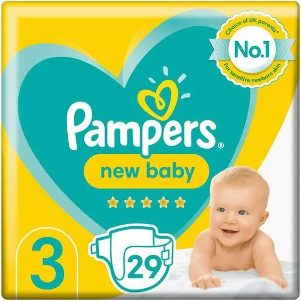 Image of Pampers New Baby Size 3 29 Nappies