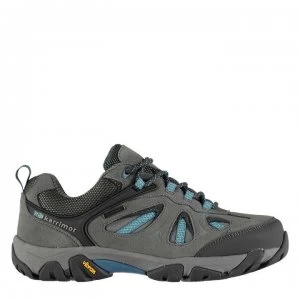 Image of Karrimor Aspen Low Ladies Waterproof Walking Shoes - Charcoal/Blue