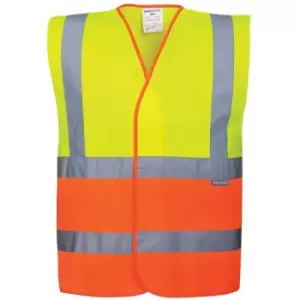 Image of C481YORL/XL - sz L - XL Two Tone Hi-Vis Vest - Yellow/Orange - Yellow/Orange - Portwest