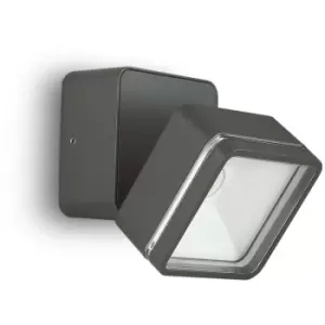 Image of Ideal Lux Omega Square Single Spotlight Anthracite IP54 4000K