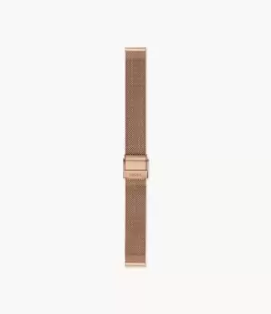 Image of Fossil Women 14mm Rose-Gold-Tone Steel Mesh Bracelet